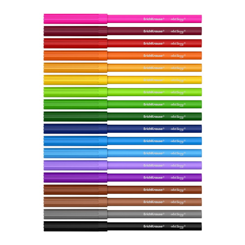 Фломастеры 18 цветов Super Washable Erich Krause ArtBerry, 33051
