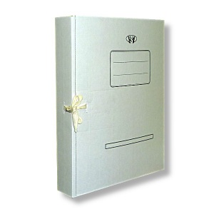 Короб архивный  45мм картон на завязках белый Бланкиздат, ASR7101