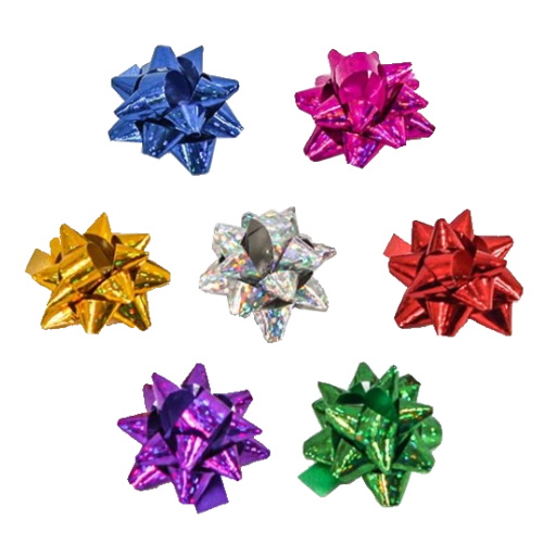 Бант-звезда 6,3см голография на липучке OMG-GIFT 500557-25 Бант-звезда 6,3см голография на липучке OMG-GIFT 500557-25