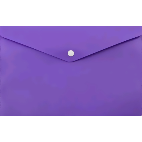Папка-конверт с кнопкой А5 пластик 0,18мм непрозрачный фиолетовая Бюрократ PK804А5NVIO