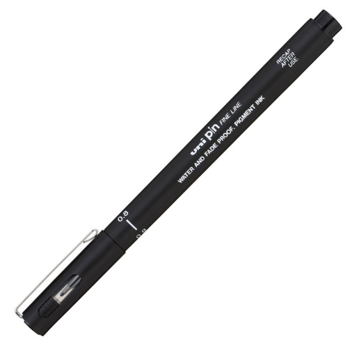 Линер 0,8мм черный UNI Pin Fine Line, PIN08-200 S