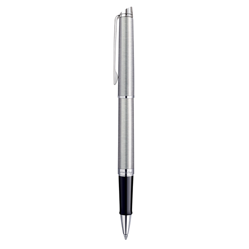 Ручка роллер Waterman Hemisphere Steel CT F черный 0,8мм S0920450