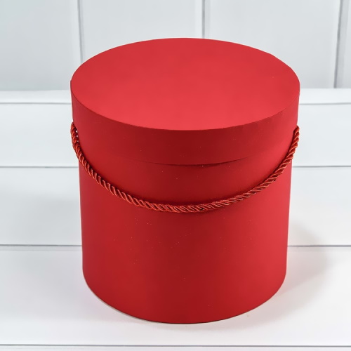 Коробка подарочная цилиндр  16х15см Однотонный Красный OMG 720112/22