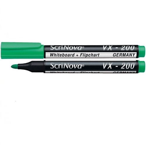 Маркер по доске 3мм зеленый круглый VX-200 Scrinova, 720004