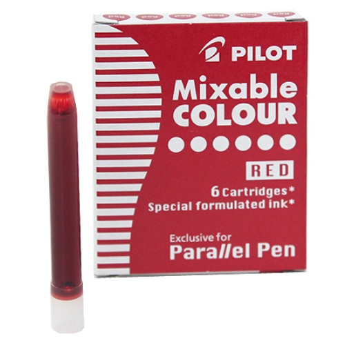 Капсулы для перьевых ручек красный набор 6шт(цена за шт) PILOT Mixable Colour, IC-P3-S6 R 