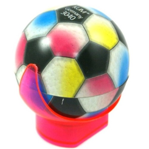 Точилка пластиковая 1 отверстие с контейнером KUM Футбольный мяч, K-3040BU/D