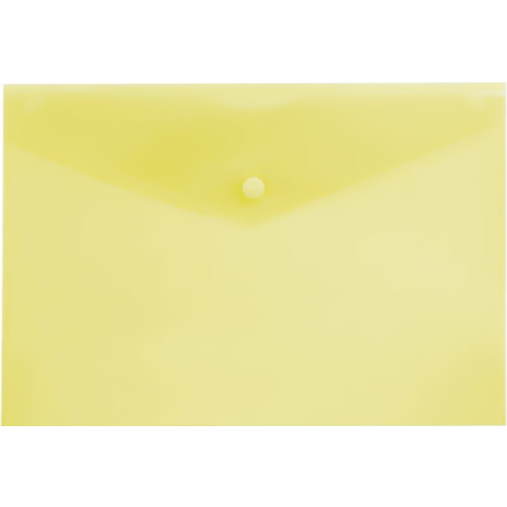Папка-конверт с кнопкой А5 пластик 0,18мм желтый Бюрократ PK804А5YEL