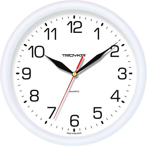 Часы настенные TROYKA белые 21210213