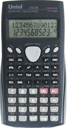 Калькулятор инженерный 10+2 разряда UNIEL 401 функция, US-29