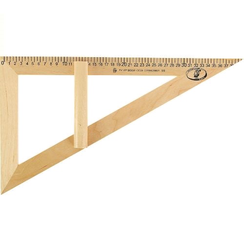 Треугольник деревянный 30х60х90° 40см Можга прямоугольный, классный С364