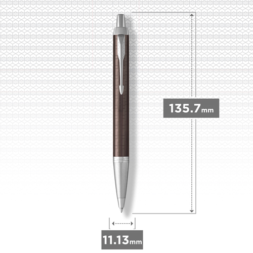 Ручка шариковая автоматическая 1мм синий стержень PARKER IM Premium Brown CT M 1931679,453858