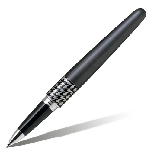 Ручка роллер 0,7мм черные чернила серый корпус подарочная PILOT Retro Pop HT, BLV-BMR37-M