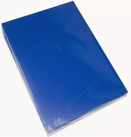 Обложка для переплета пластик А4 400мкм синяя, 4422