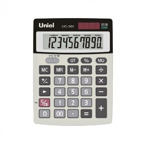 Калькулятор настольный  8 разрядов UNIEL UB-301 