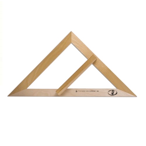 Треугольник деревянный 45х45х90° без шкалы Можга равнобедренный, классный С370