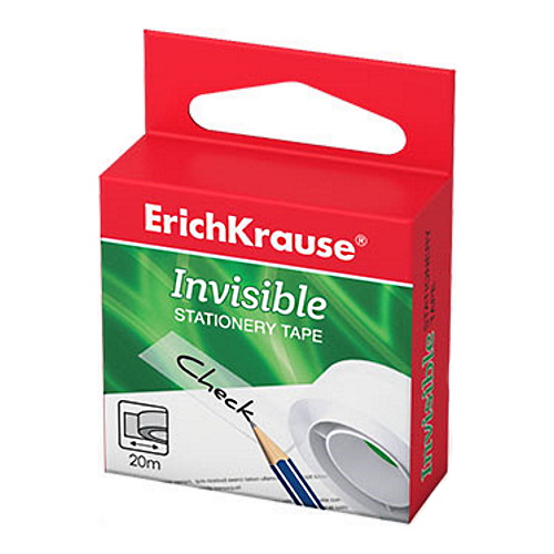 Клейкая лента 18мм х20м Invisible в коробке Erich Krause, 40199