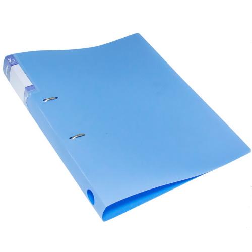 Папка на 2 кольца А4 пластик 32мм голубой Бюрократ GEMS GEM0812/2RAZURE