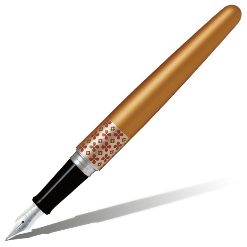 Ручка перьевая 1мм синие чернила оранжево-золотой корпус PILOT MR Retro Pop M, FD-MR3-M (FL)