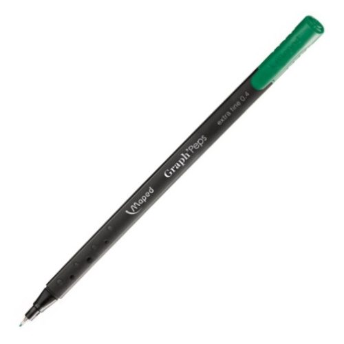 Ручка капиллярная 0,4мм зеленые MAPED Graph Peps 749113