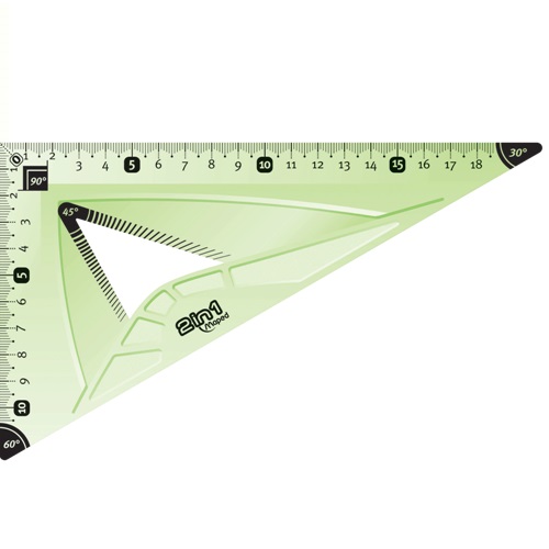 Треугольник пластиковый 30х60х90° 21см гибкий ассорти корпус MAPED Flex 255110