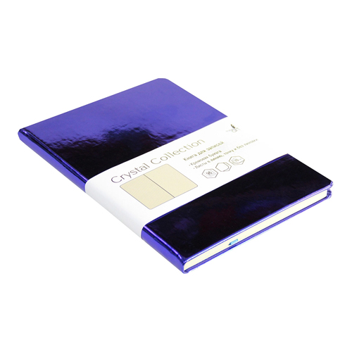 Записная книжка А5  96л Листофф Crystal Collection Космический синий металлизированная иск.кожа КЗКК5962598