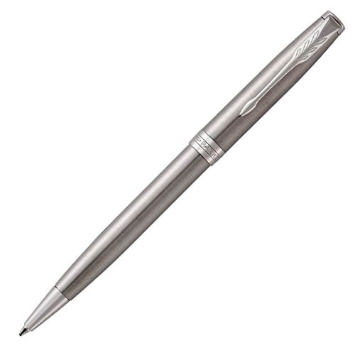 Ручка шариковая поворотный механизм 1мм черный стержень PARKER SONNET Core Stainless Steel CT M 1931512/K526