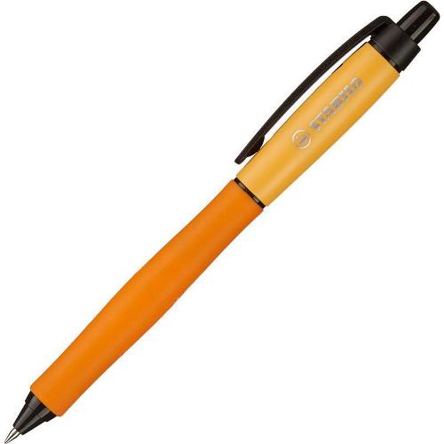 Ручка гелевая автоматическая 0,35мм синий стержень оранжевый корпус STABILO Palette XF, 268/3-41-4