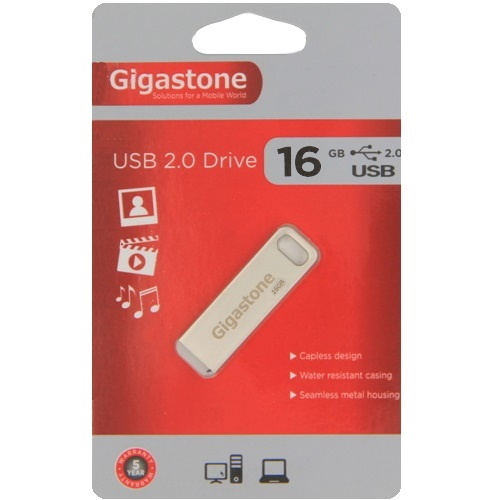 Флеш-диск  16Гб Gigastone Logo USB 2.0 металлический корпус U209