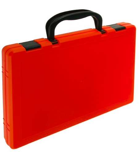 Портфель кейс пластик 1 отделение оранжевый СТАММ КС14