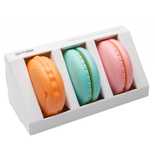 Набор настольный  3 предмета Macaron пластиковый ассорти корпус KW-Trio 6351