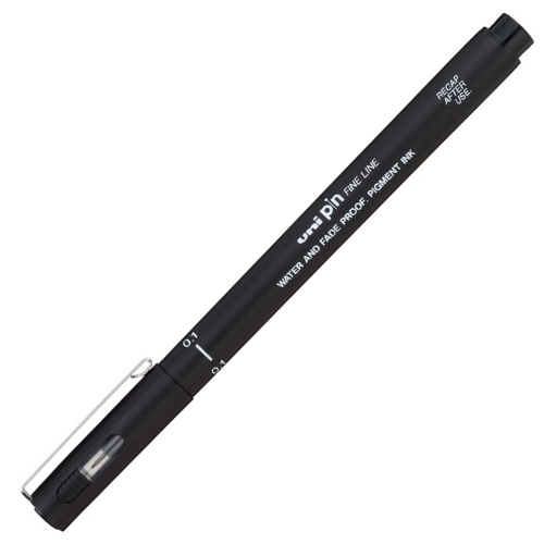 Линер 0,1мм черный UNI Pin Fine Line, PIN01-200 S