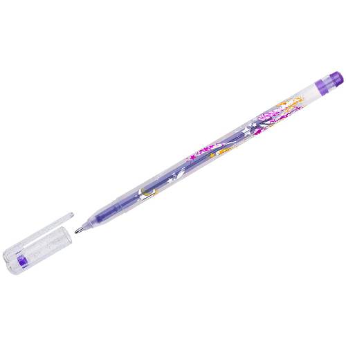 Ручка гелевая CROWN Glitter Metal фиолетовый с блестками 1мм MTJ-500GLS Ручка гелевая CROWN Glitter Metal фиолетовый с блестками 1мм MTJ-500GLS