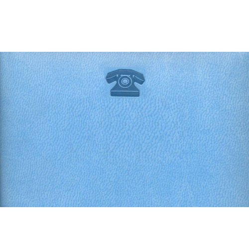 Алфавитная книжка 115х80мм 50л голубой кожзам Виннер Феникс, 30433