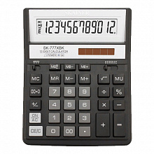 Калькулятор настольный 12 разрядов черный SKAINER SK-777XBK