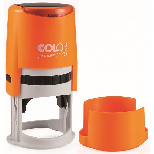 Оснастка для печати d=41,5мм синий, корпус неон оранжевый Colop PRINTER R40 neon orange