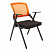 Кресло для посетителей Chairman Nexx черное тканевое покрытие, спинка оранжевая сетка DW66