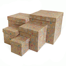 Коробка подарочная куб  21х21х21см Первая любовь Д11003.073.1 