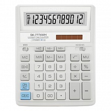 Калькулятор настольный 12 разрядов белый SKAINER SK-777XWH