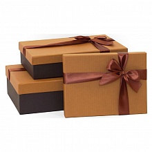 Коробка подарочная прямоугольная  25x17x6см ореховая-кофейная Д10103П.174.2
