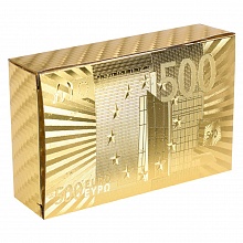 Карты игральные 54шт. пластиковые золотые 500 ЕВРО MILAND, ИН-4384