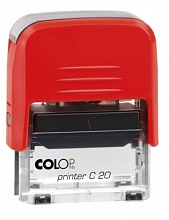 Штамп стандартный Копия верна, подпись корпус красный 38х14мм Colop Printer C20