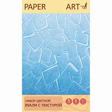 Вуаль  5л  5цв Paper Art А4 Нежные оттенки, с текстурой НЦТВ55297