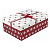 Коробка подарочная прямоугольная  35х25х13см Новогодние шапочки белый и винный OMG 720661/5