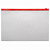 Папка-конверт на молнии А4+ пластик 0,15мм карман для визитки, красная Бюрократ BPM4ARED