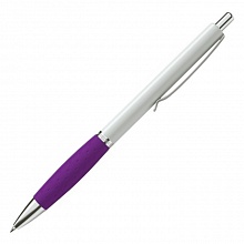 Ручка шариковая автоматическая 0,4мм синий стержень фиолетовая резинка WANG Scrinova, 7573