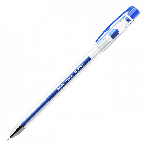 Ручка гелевая 0,38мм синий игольчатый стрежень G-Point Erich Krause,17627