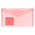 Папка-конверт с кнопкой 232х132мм прозрачная красная Expert Complete Premier travel 220573