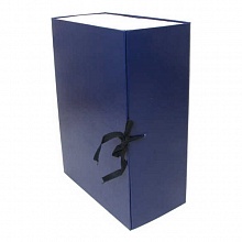 Короб архивный 120мм бумвинил синий Имидж, КСБ4120-203