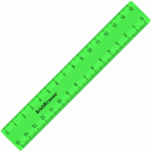 Линейка пластиковая 15см Erich Krause Neon Solid зеленая 50572 Линейка пластиковая 15см Erich Krause Neon Solid зеленая 50572
