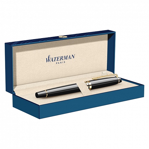 Ручка роллер Waterman Expert 3 Black Laquer GT F черный 0,8мм S0951680